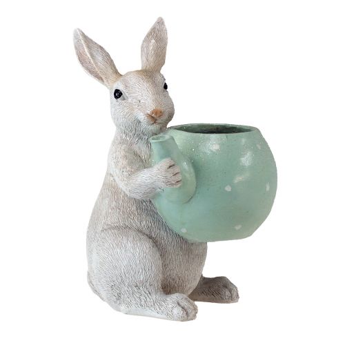 položky Dekorativní králík s konvičkou dekorativní figurka stolní dekorace Velikonoce V22,5cm