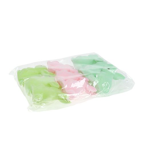 Floristik24 Dekorativní zajíček pastelový zadek. 9,5 cm 9 ks