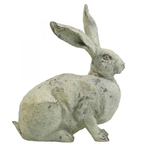 položky Dekorativní králík sedící kamenný vzhled zahradní dekorace H30cm 2ks