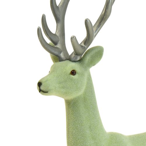 položky Dekorativní jelen sob dekorativní figurka Vánoční zelená šedá H37cm
