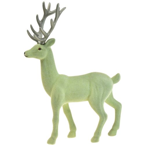 položky Dekorativní jelen sob dekorativní figurka Vánoční zelená šedá H37cm