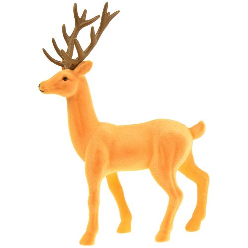 položky Dekorativní jelen sob žlutohnědý dekorativní figurka hejna 37cm