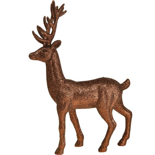 položky Deco jelen sob měděná dekorace postava třpyt V37cm