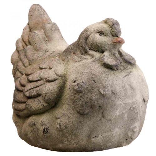 Floristik24 Deco kuře velká šedá keramická vintage jarní dekorace 30cm