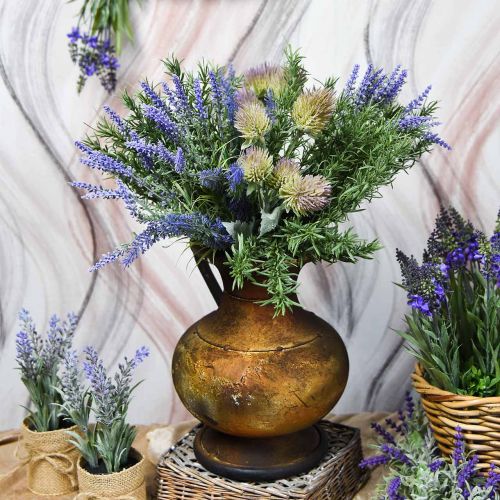 položky Deco džbán váza starožitného vzhledu vintage kovová zahradní dekorace V26cm