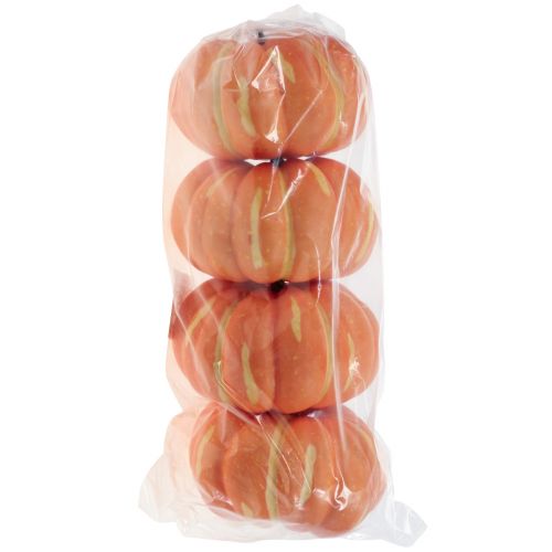 Floristik24 Halloweenská dekorace dýně, podzimní dekorace stůl oranžová 12,5cm V7cm 4ks