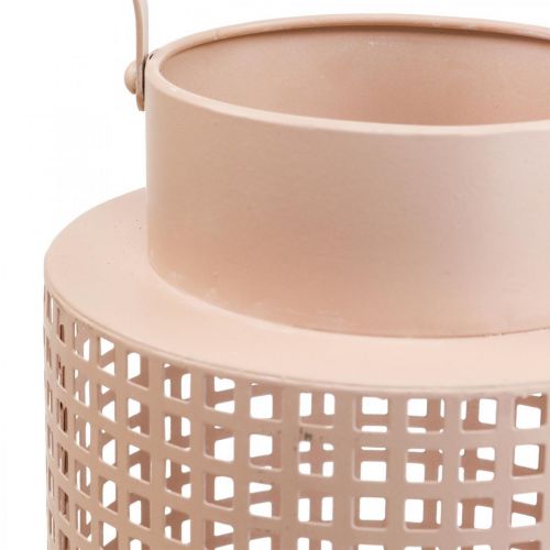 položky Dekorativní lucerna růžová kovová lucerna s uchem Ø18cm V29cm
