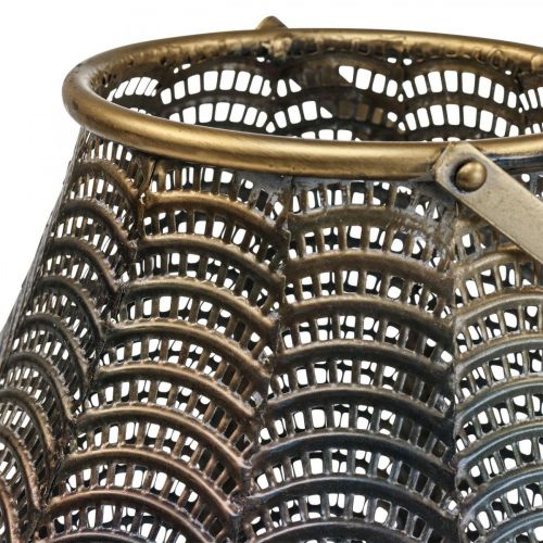 Floristik24 Ozdobná lucerna Svícen na svícen kovový Ø26cm V40,5cm