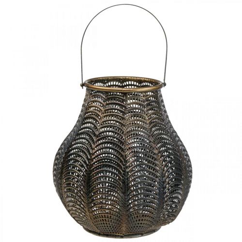 Floristik24 Ozdobná lucerna Svícen na svícen kovový Ø26cm V40,5cm