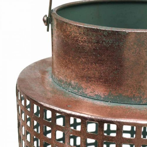 položky Ozdobná lucerna kovová s růží Ø18cm V29cm