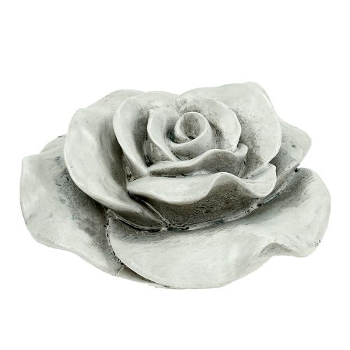 Floristik24 Deco rose šedá 13cm