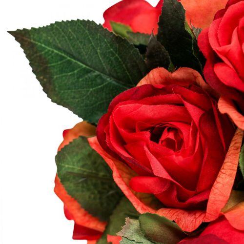 Floristik24 Deco růže kytice umělé květiny růže červená H30cm 8ks