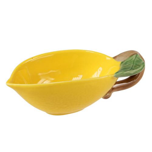 Floristik24 Dekorativní miska na citron keramická miska na citron žlutá 17×8cm