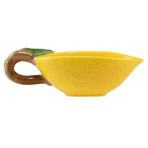 položky Dekorativní miska na citron keramická miska na citron žlutá 17×8cm