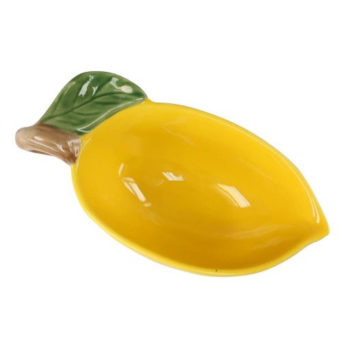 položky Dekorativní miska na citron keramická miska na citron žlutá 17×8cm