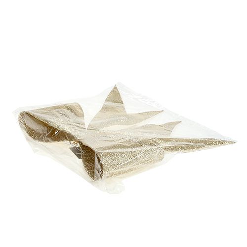 Floristik24 Ozdobná mašle zlatá, slída L31cm Š32cm