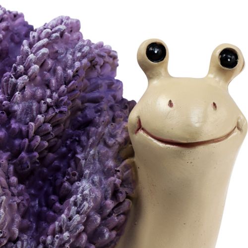položky Dekorativní šneci dekorativní figurky fialová béžová levandule 12cm 2ks