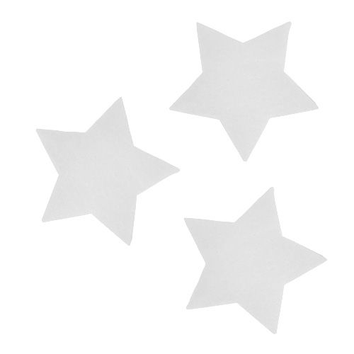 Dekorativní hvězdy bílé 7cm 8 ks