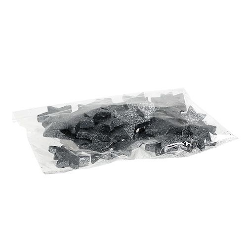 Floristik24 Ozdobné hvězdičky na rozptyl 4-5cm černé 40ks