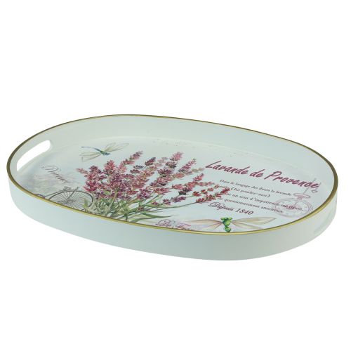 položky Dekorační tác levandulový plastový tác bílý 39×27,5cm