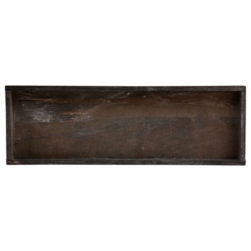 Floristik24 Dekorační tác, podlouhlý dřevěný tác, hnědý, rustikální, 42×14×3cm