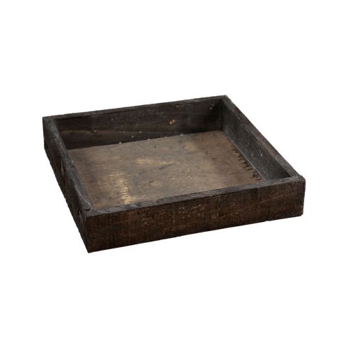 Floristik24 Dekorační tác čtvercový dřevěný tác hnědý 20×20×3,5cm