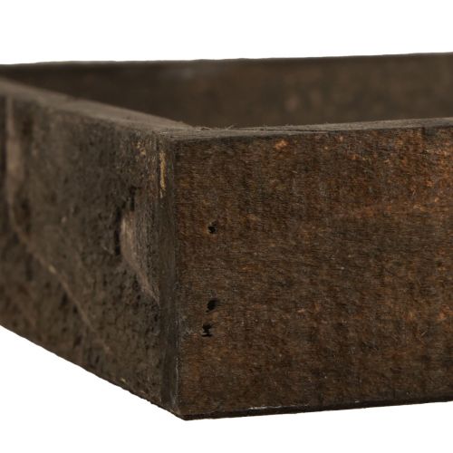 Floristik24 Dekorační tác čtvercový dřevěný tác hnědý 20×20×3,5cm