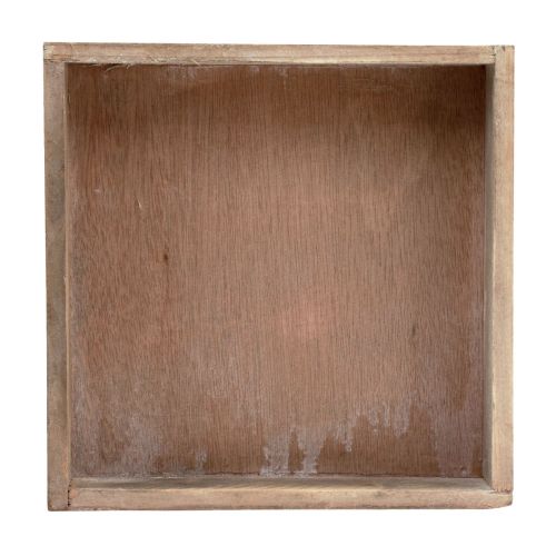 položky Dekorační tác čtvercový dřevěný tác přírodní 20×20×3,5cm 2ks