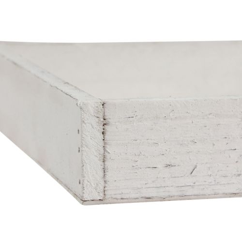 Floristik24 Dekorační tác čtvercový dřevěný tác bílý 20×20×3,5cm