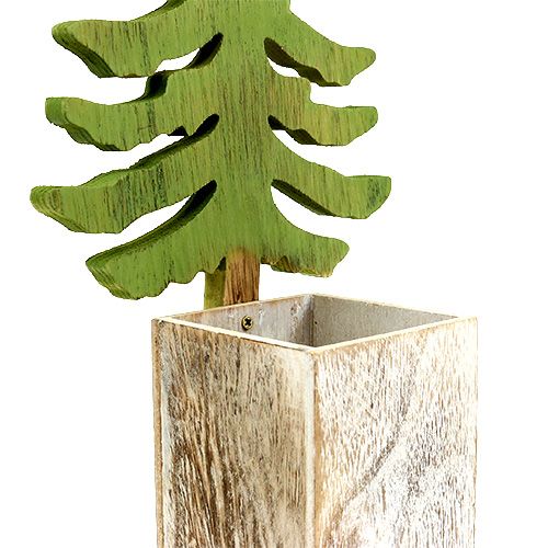 Floristik24 Dekorativní jedle s dřevěnou nádobou V49cm