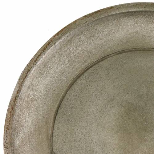 Floristik24 Dekorativní talíř dřevěné šampaňské Ø32cm