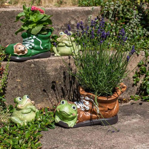 položky Dekorativní květináč, bota se žábou, keramika 30×18cm V15cm