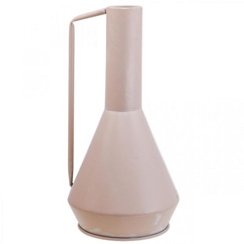položky Dekorativní váza kovová dekorativní džbán světle růžová 19,5cm V38,5cm