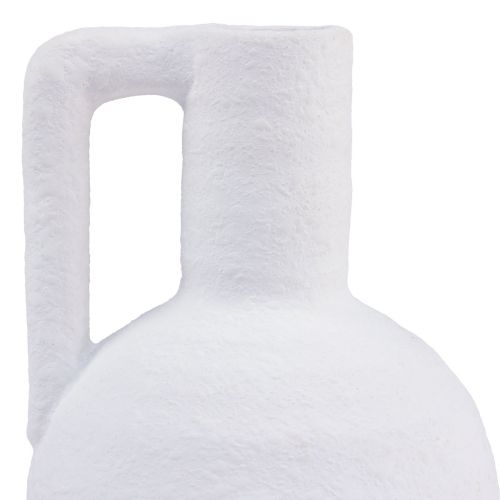 položky Dekorativní váza bílá mini váza na květiny s uchem V15cm