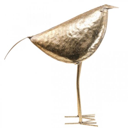 Floristik24 Deco ptáček Deco figurka ptáčka zlatá kovová dekorace 41×13×42cm