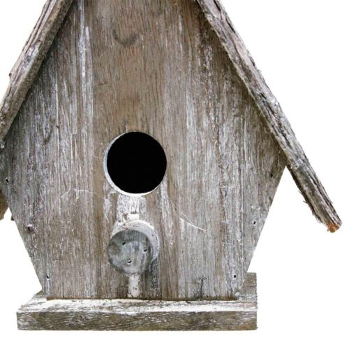 Dekorativní ptačí budka k zavěšení Birdhouse Deco Grey V22cm