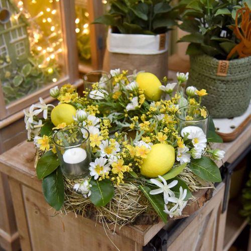 Floristik24 Deco větev citron umělá citronová větev 42cm 3ks