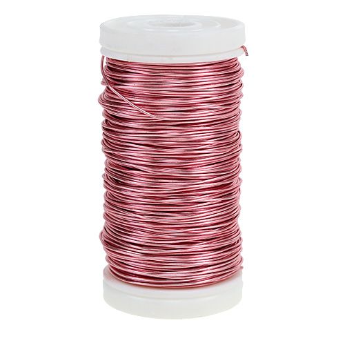Deco Smaltovaný drát Růžový Ø0,50mm 50m 100g