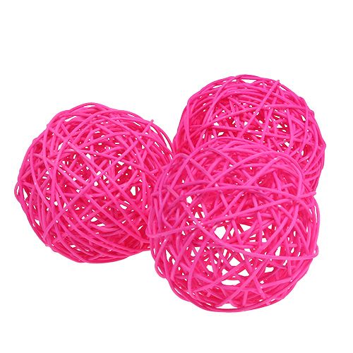 Floristik24 Dekoball Pink 10cm 6ks