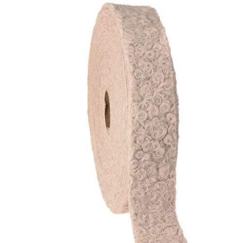 Dekorativní stuha starorůžová široká dárková stuha vlněný vzhled 40mm 8m