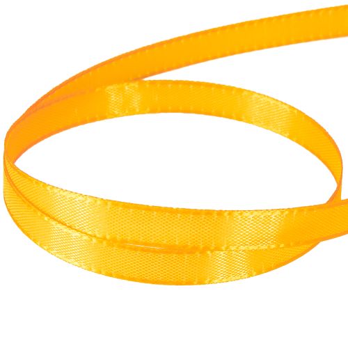 položky Dekorativní stuha dárková stuha oranžová stuha s okrajem 8mm 50m