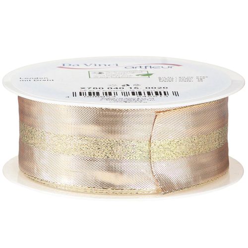 položky Ozdobná stuha zlatá třpytivá stuha vánoční stuha 40mm 20m