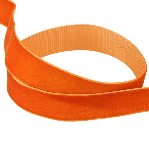 položky Dekorativní stuha sametová stuha tmavě oranžová 20mm 10m