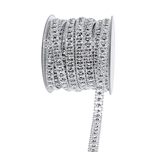 Floristik24 Deko stuha stříbrná 10mm 9m