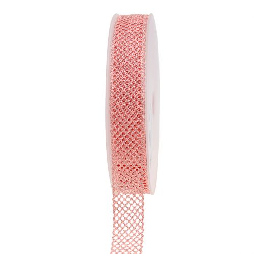 Ozdobná stuha krajka 21mm 20m růžová