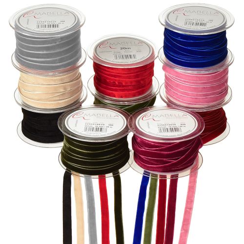 Dekorativní stuha Sametová stuha 10mm 20m Různé barvy