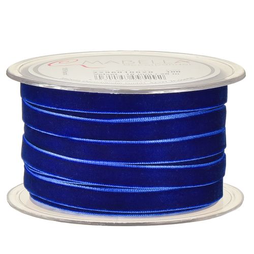 položky Dekorativní stuha Sametová sametová stuha modrá 10mm 20m