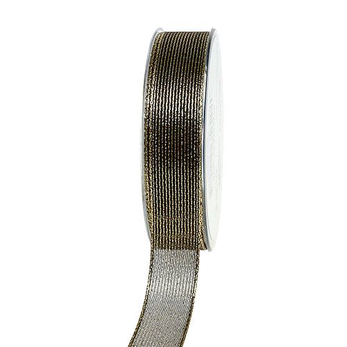 Ozdobná stuha s lurexovými pruhy černá 25mm 20m nakoupit | Floristik24.cz