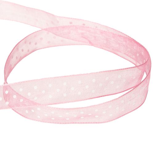 položky Dárková stuha se stylovým puntíkovaným designem pro slavnostní balení, šířka 1,5 cm, délka 20 m