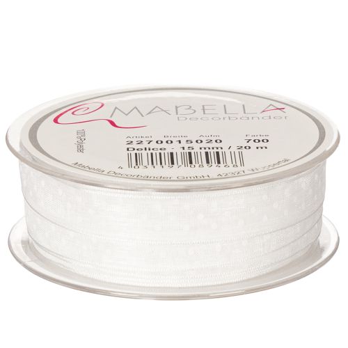 položky Slavnostní ozdobná stuha pro zdobení dárků a tvořivých projektů, šířka 1,5 cm, délka 20 m